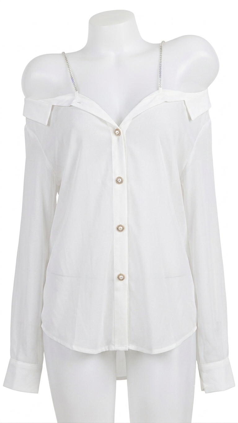 3 Peice Chain Shoulder Shirt Nighty