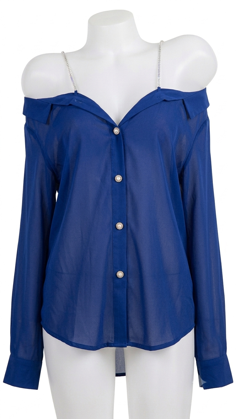 3 Peice Chain Shoulder Shirt Nighty