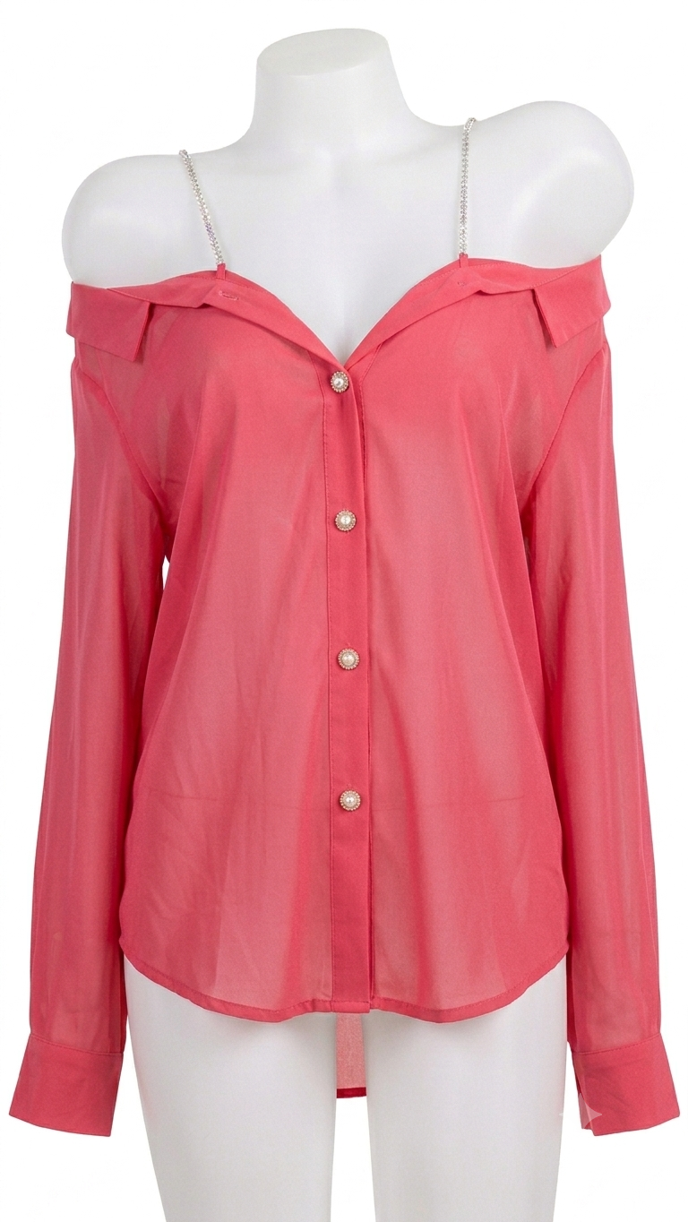 3 Peice Chain Shoulder Shirt Nighty