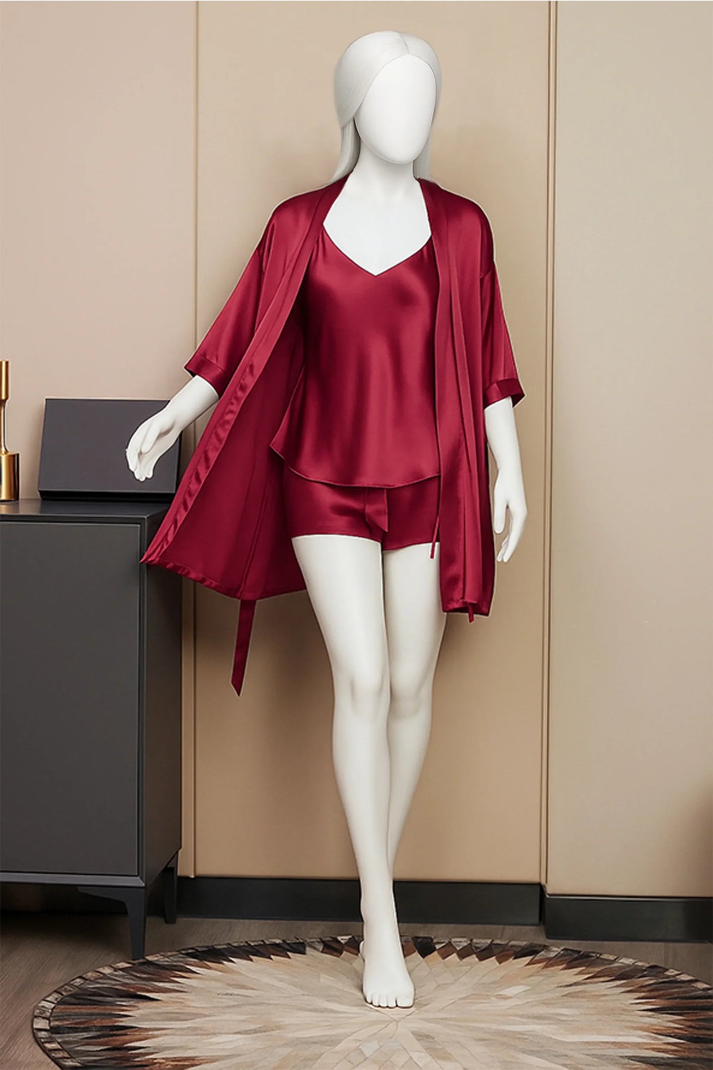 Premium Silk Fabric Gown with Stylish Coordinated Short Top for Women.