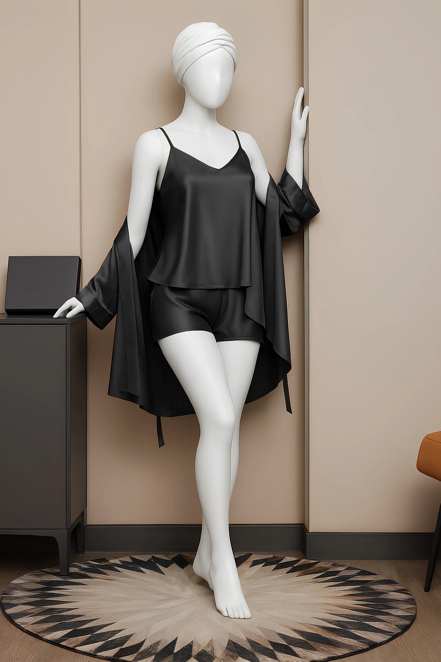 Premium Silk Fabric Gown with Stylish Coordinated Short Top for Women.