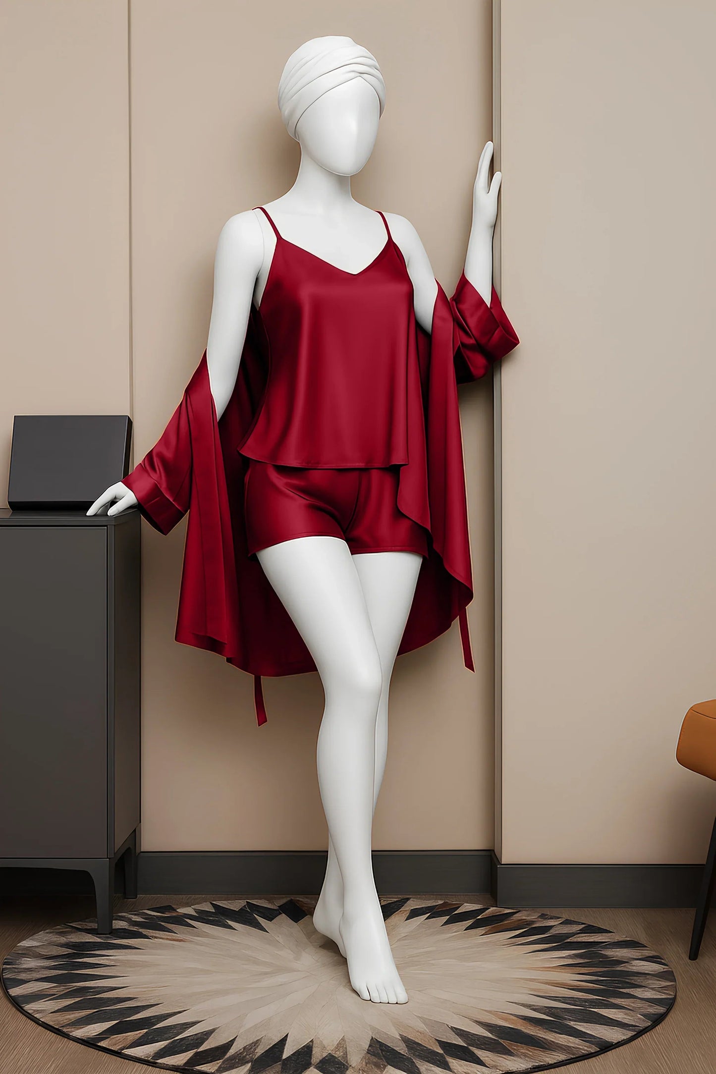 Premium Silk Fabric Gown with Stylish Coordinated Short Top for Women.